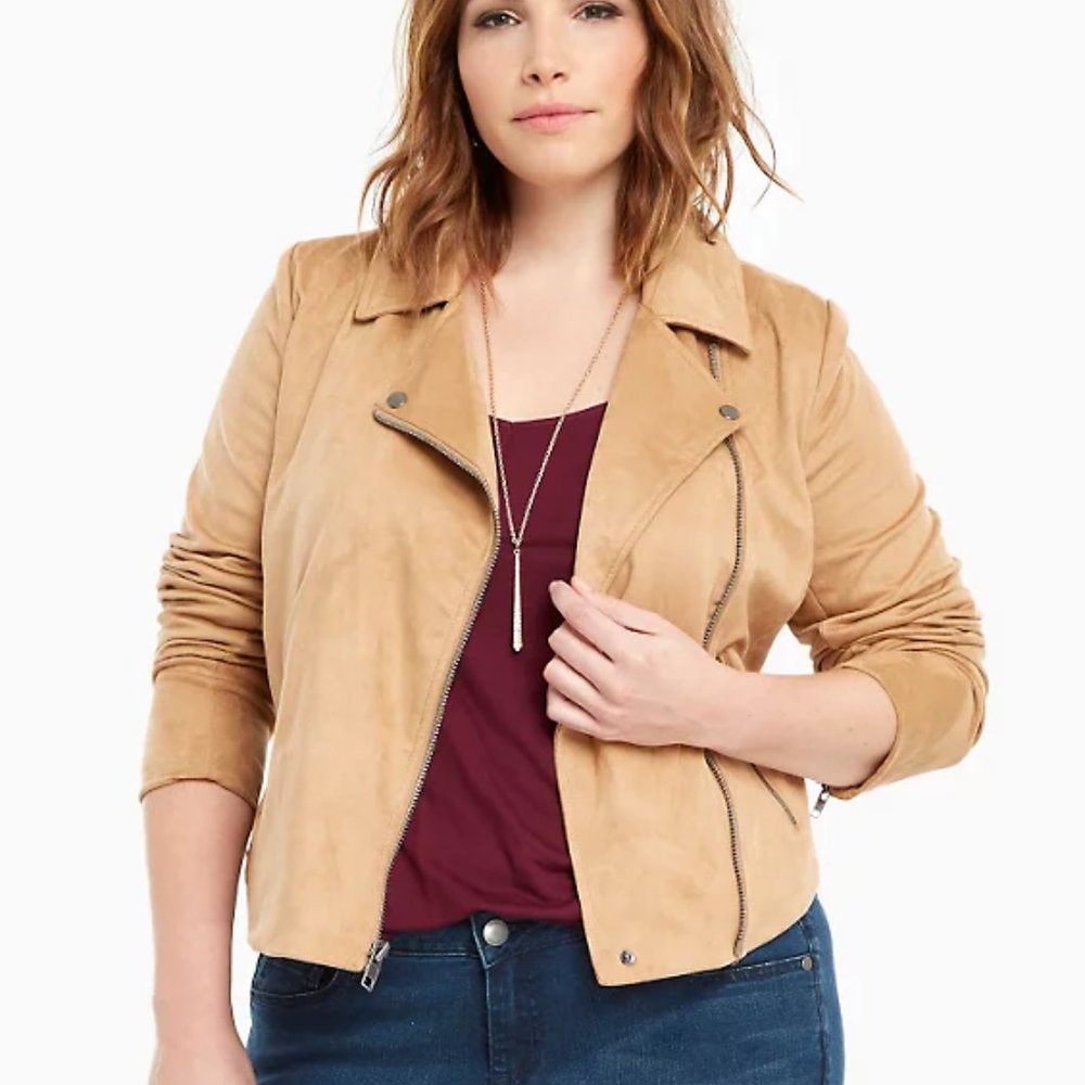 Torrid Faux Suede Moto Jacket